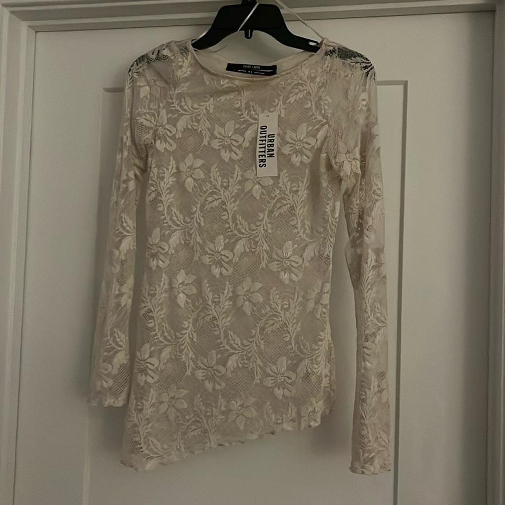 A symetrical lace top